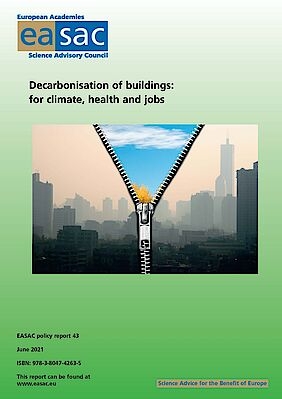 EASAC-rapport forside Decarbonisation of buildings