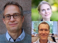 Vinnere av Fritjof Nansen belønning for fremragende forskning. Øystein Linnebo, Natalia Kucirkova og  Eivind Andreas Baste Undheim
