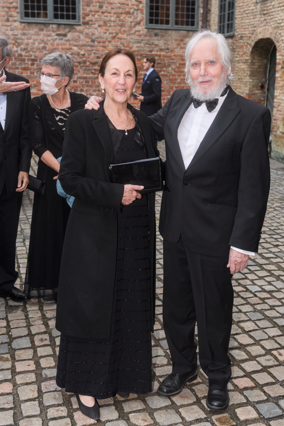 Abelprisvinner for 2012, Endre Szemerédi (t.h), med følge.  (Foto: Naina Helén Jåma / Abelprisen)