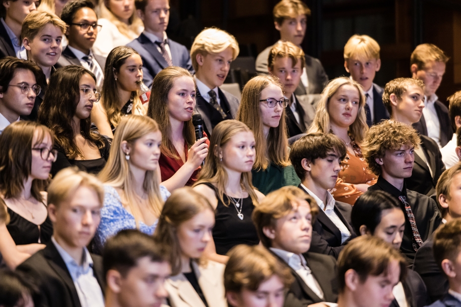 Ungdom fra videregående skoler i Viken og Oslo i sal under arrangementet Emerging Talents.