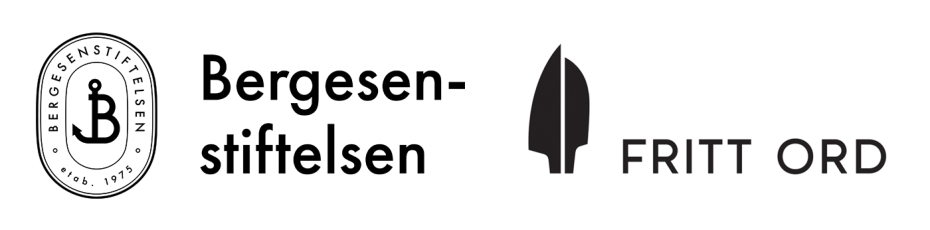 Logo Bergesenstiftelsen og Fritt Ord